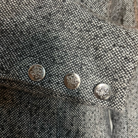 GUESS Wool-Blend Tweed Double Breasted Coat Size Medium - Picture 7 of 13